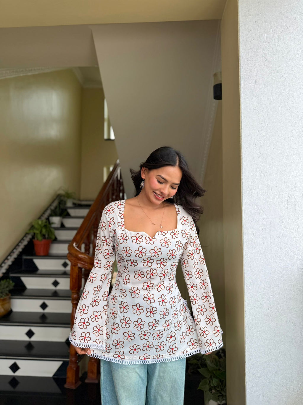 Floral kurthi top
