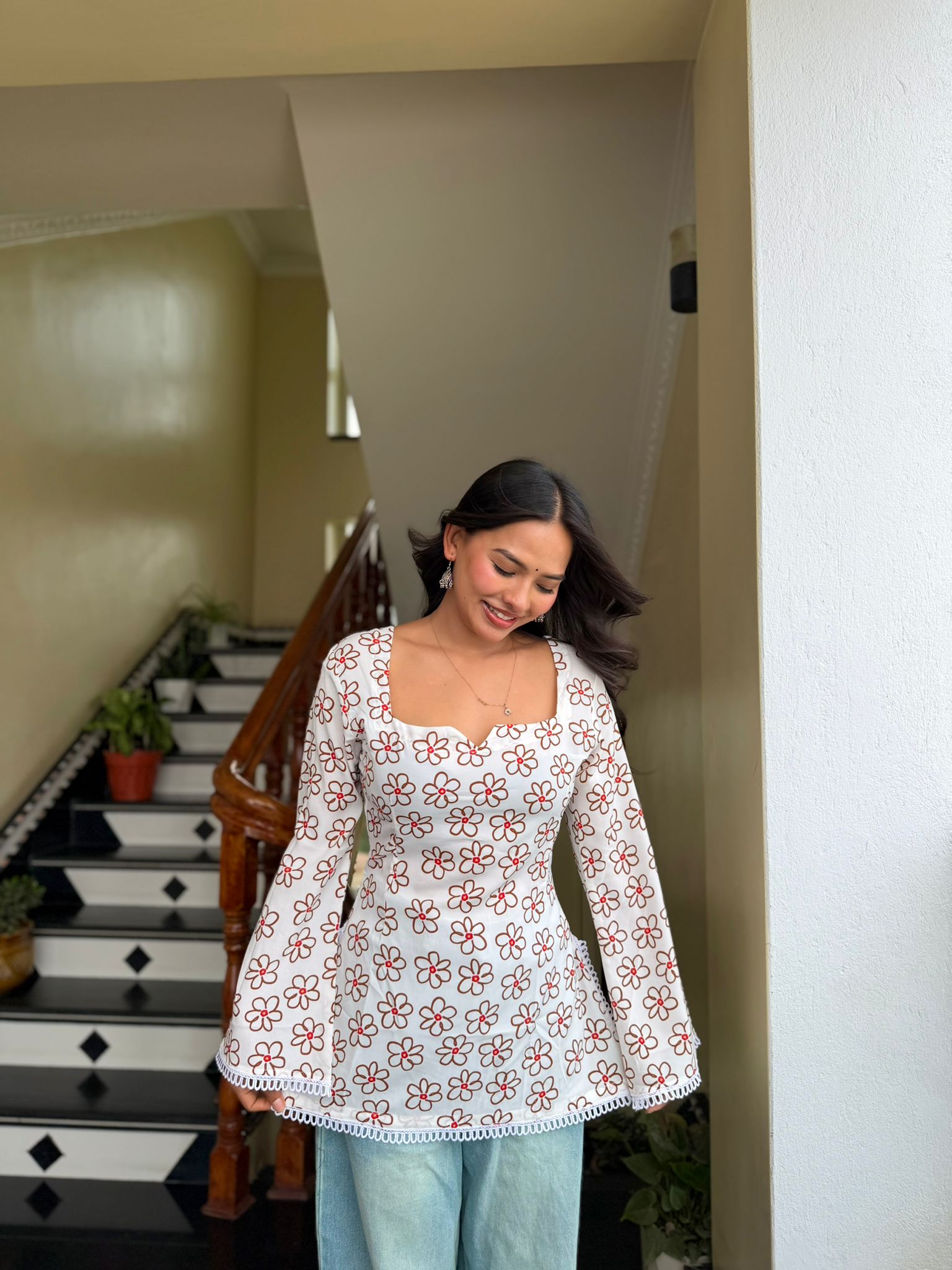 Floral kurthi top