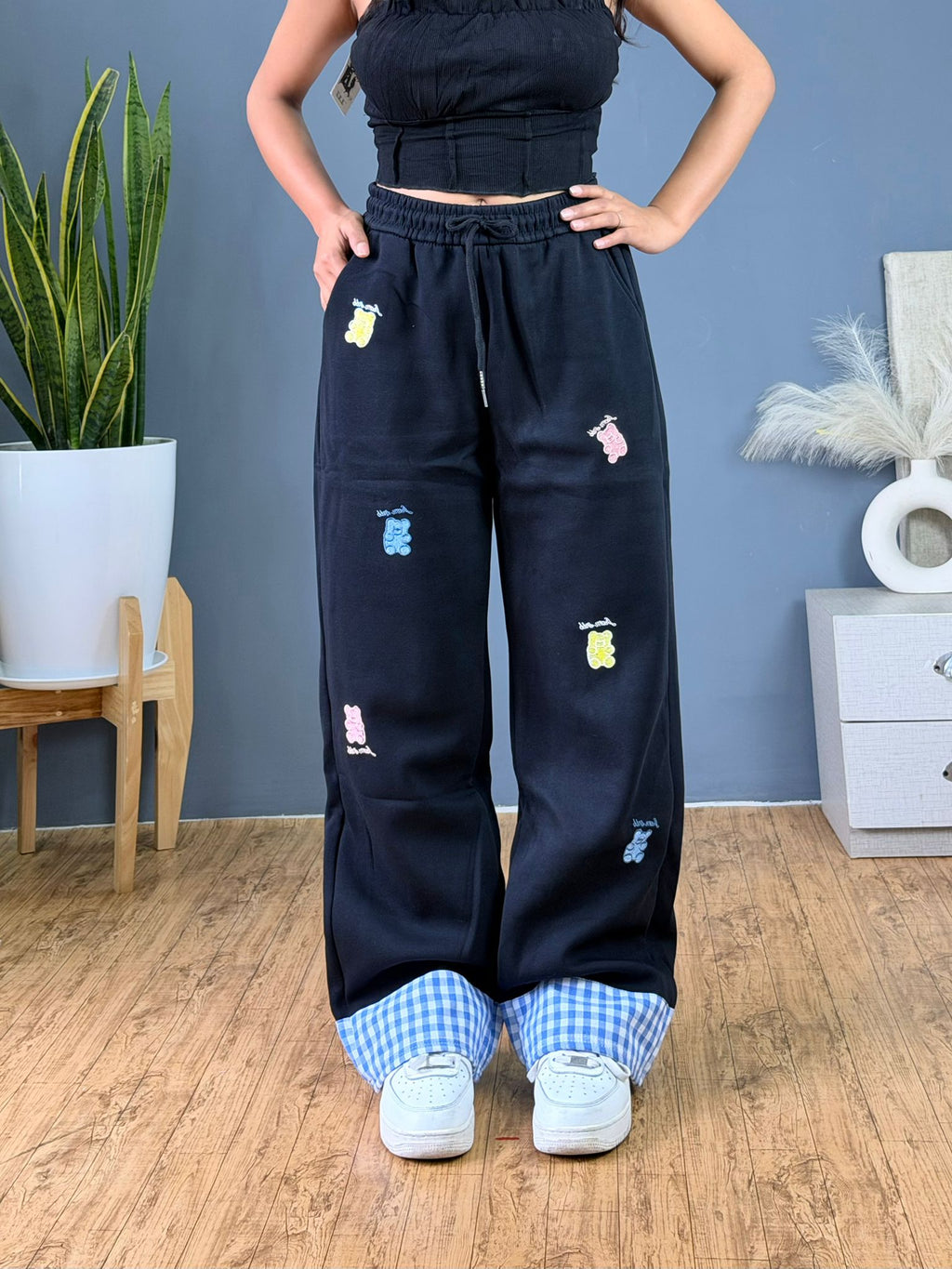 Teddy Wide-Leg Joggers