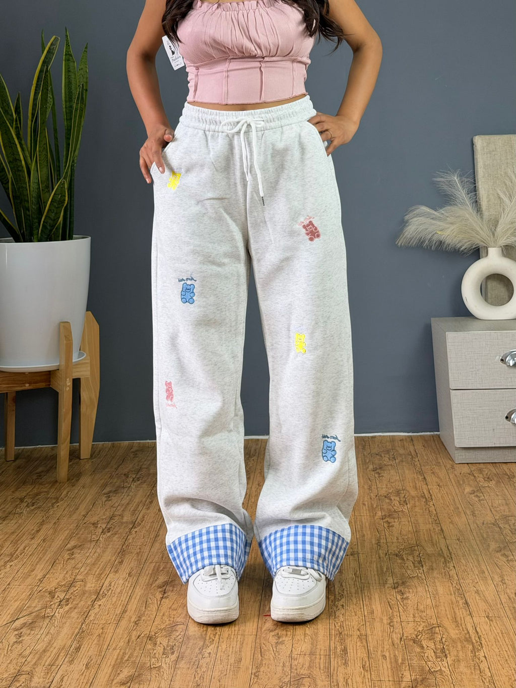 Teddy Wide-Leg Joggers
