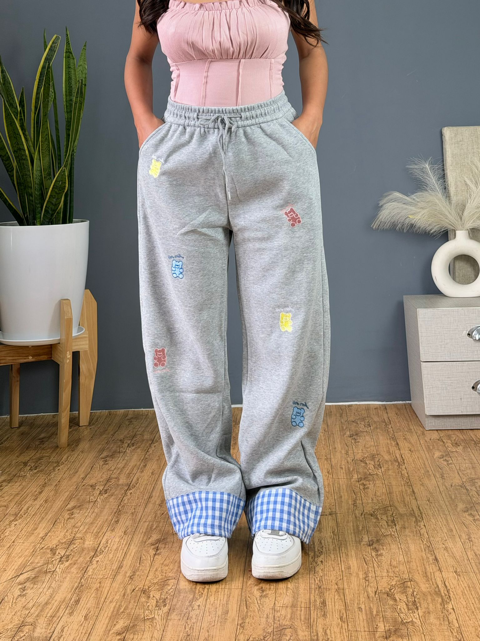 Teddy Wide-Leg Joggers